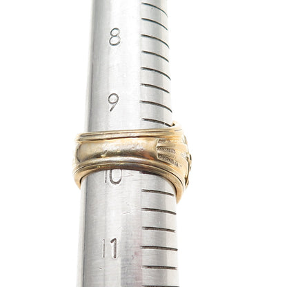 Franklin Mint 925 Sterling Silver Gold Plated Vintage Enamel 9/11 Ring Size 10