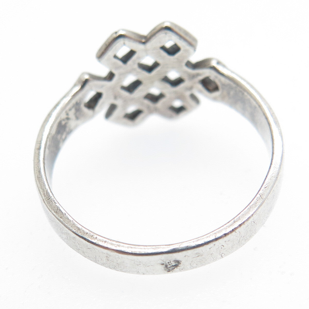 925 Sterling Silver Vintage Celtic Knot Oxidized Ring Size 6