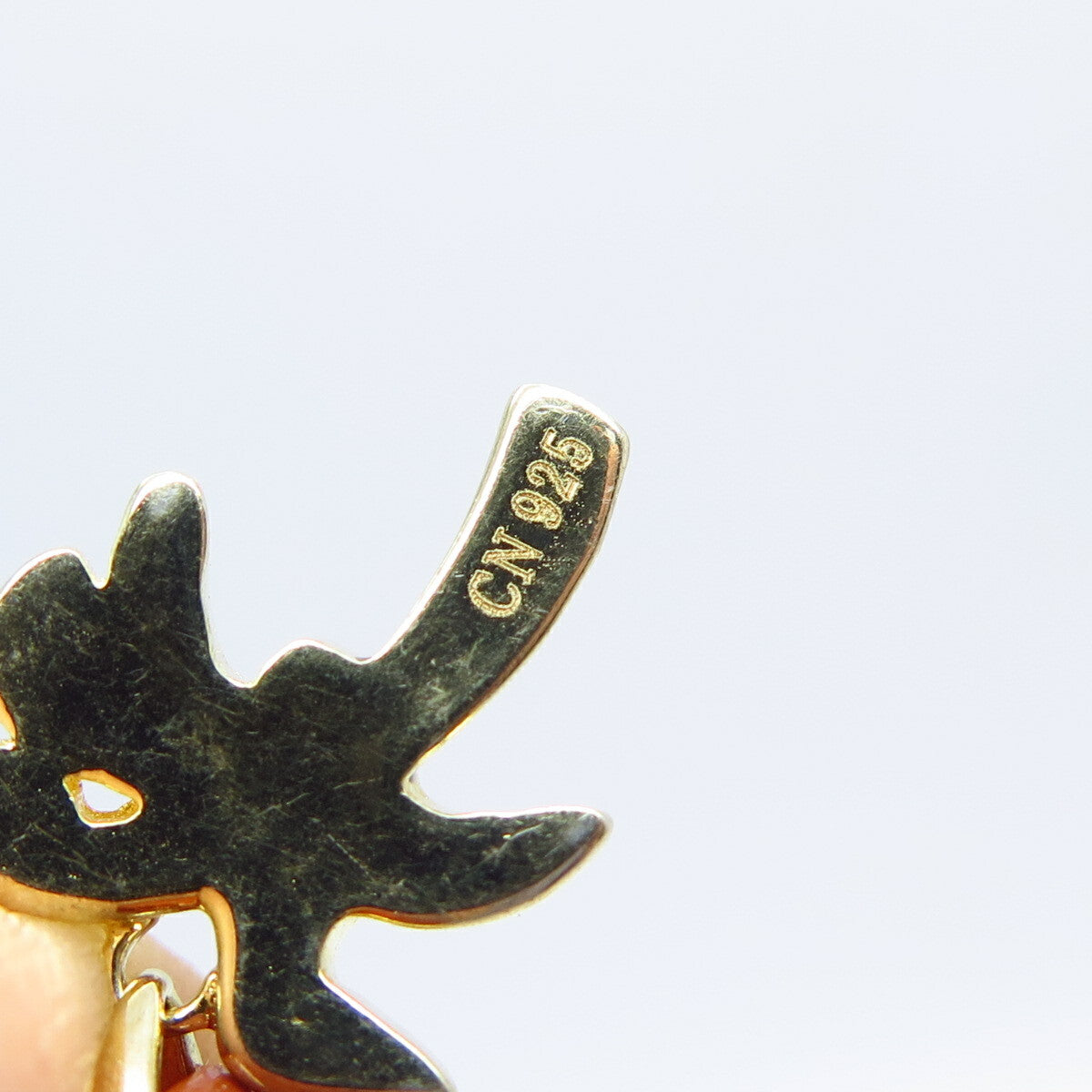 925 Sterling Silver Gold Plated Enamel Palm Tree Pendant