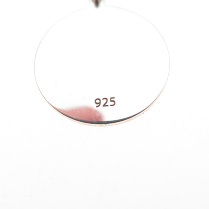 925 Sterling Silver Red Enamel Female Symbol Heart Box Chain Necklace 18"