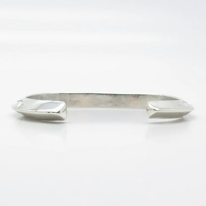 925 Sterling Silver Vintage Ethnic Cuff Bracelet 6"