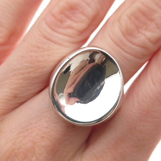 Milor 950 Silver Vintage Italy Modernist Ring Size 8.25