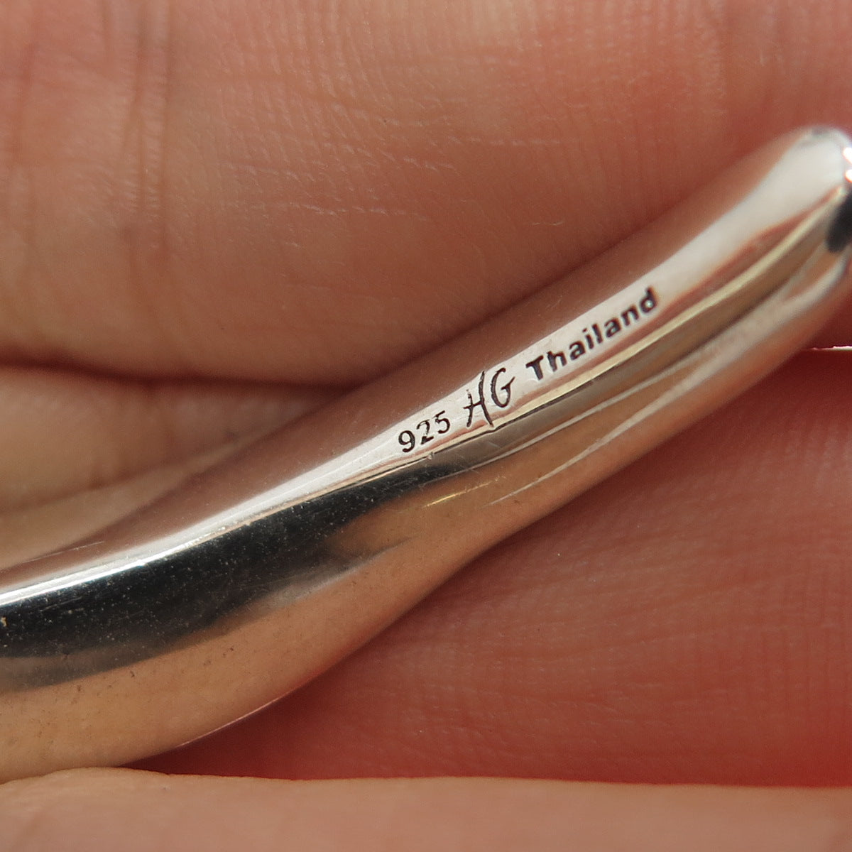 HAGIT GORALI Sterling Vintage Real Diamond Modernist Adjustable Bracelet 6.75"