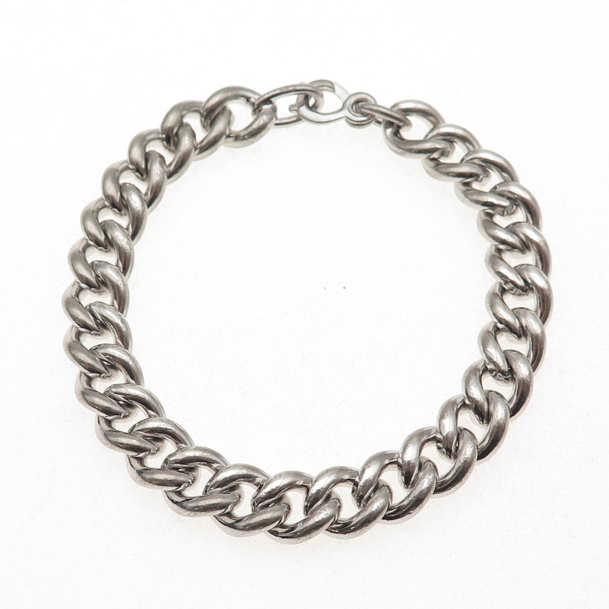 Binder Bros 925 Sterling Silver Antique Art Deco Cuban Link Bracelet 7.25"