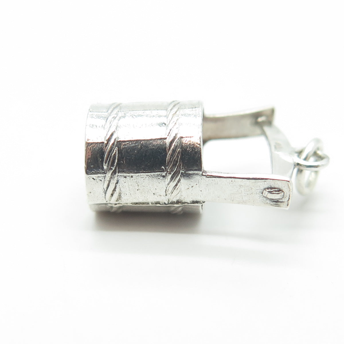 925 Sterling Silver Vintage Water Bucket Charm Pendant