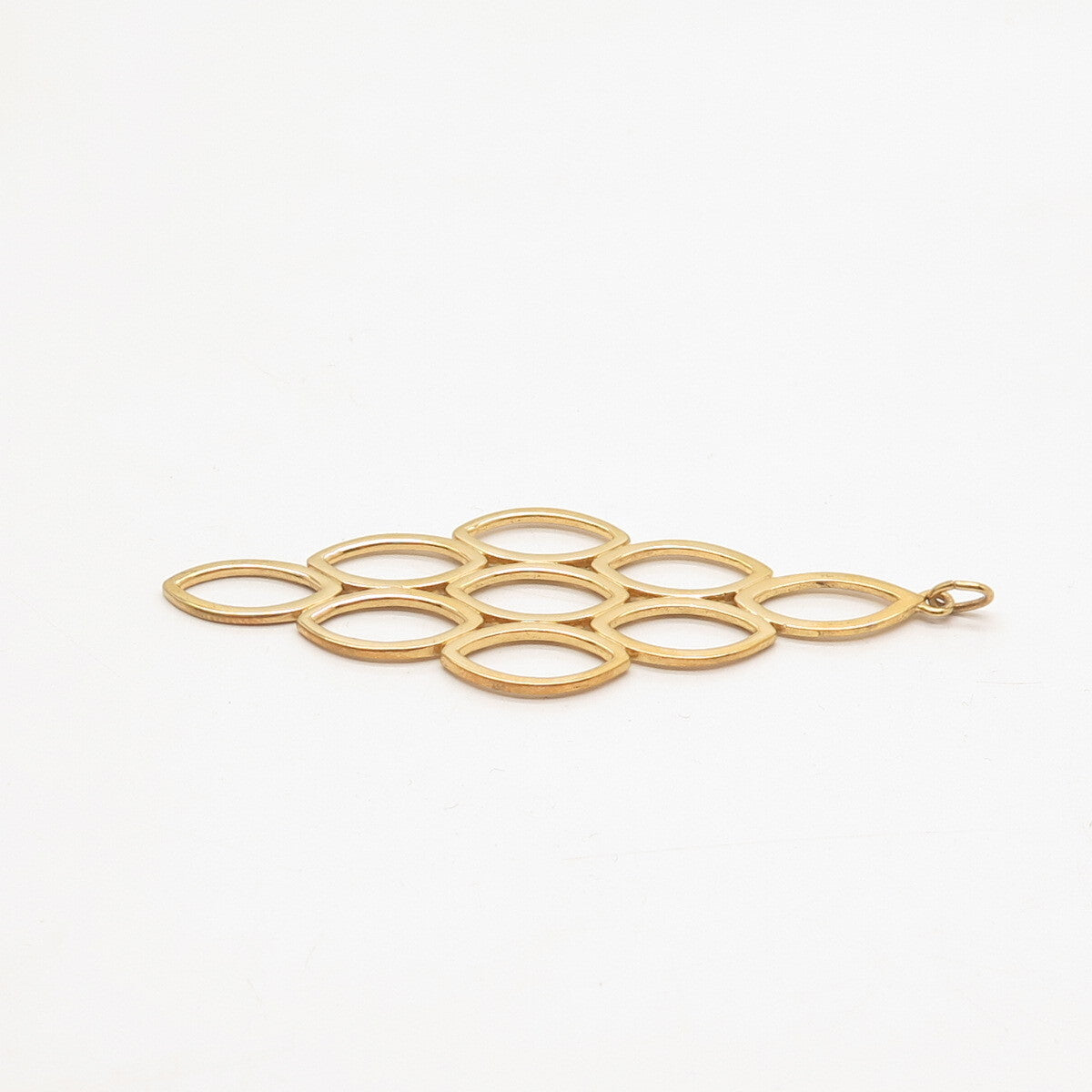 925 Sterling Silver Gold Plated T & B Modernist Pendant