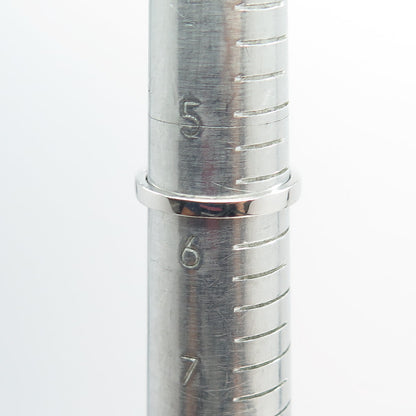 925 Sterling Silver Round-Cut Purple C Z Stackable Ring Size 5.75