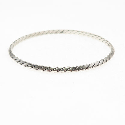 Tiffany & Co. 925 Sterling Silver Antique Art Deco Twisted Bangle Bracelet 8"