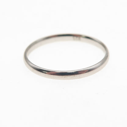 925 Sterling Silver Vintage Classic Wedding Stackable Band Ring Size 7.5