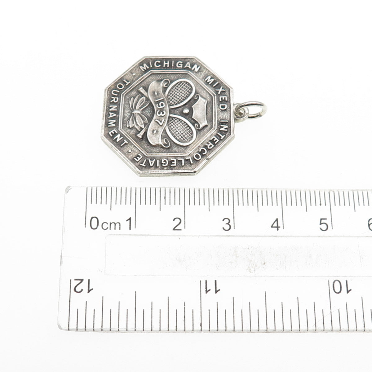 Dieges & Clust 925 Sterling Antique 1937 Michigan Mixed Intercollegiate Pendant