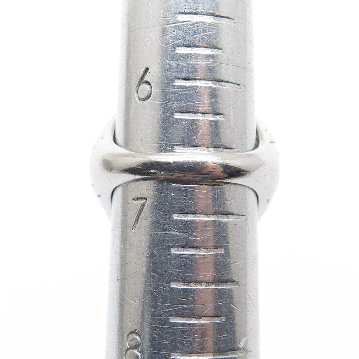 925 Sterling Silver Italy Modernist Rhombus Ribbed Dome Ring Size 6.75