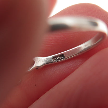 925 Sterling Silver Vintage Lavender C Z Irish Claddagh Oxidized Ring Size 5