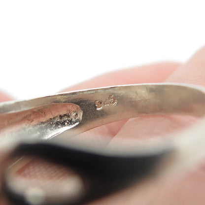 925 Sterling Silver Vintage Friendly Dolphin Ring Size 7.25