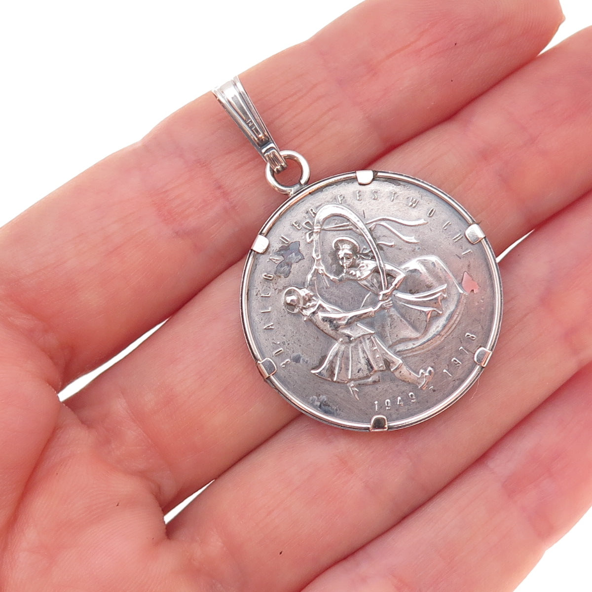 835 Silver Vintage 1949-1978 Allgauer Festwoche Kempten Germany Charm Pendant