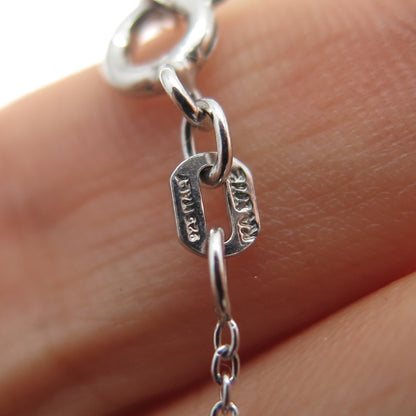 SUN 925 Sterling Silver Real Diamond Mom Dog Paw Cable Chain Necklace 16-18"