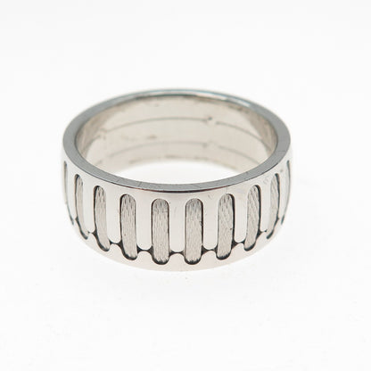 NEOS 925 Sterling Silver Textured Sewing Stitches Band Ring Size 10.25