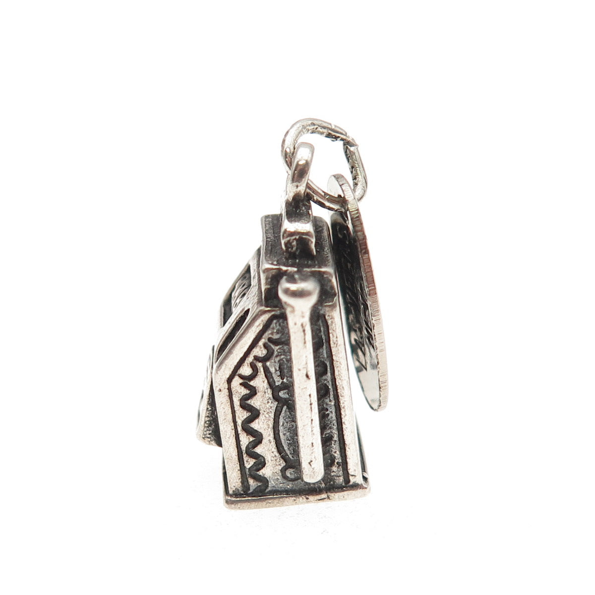 Maisels Indian Old Pawn 925 Sterling Vintage Slot Machine Casino 3D Mini Pendant