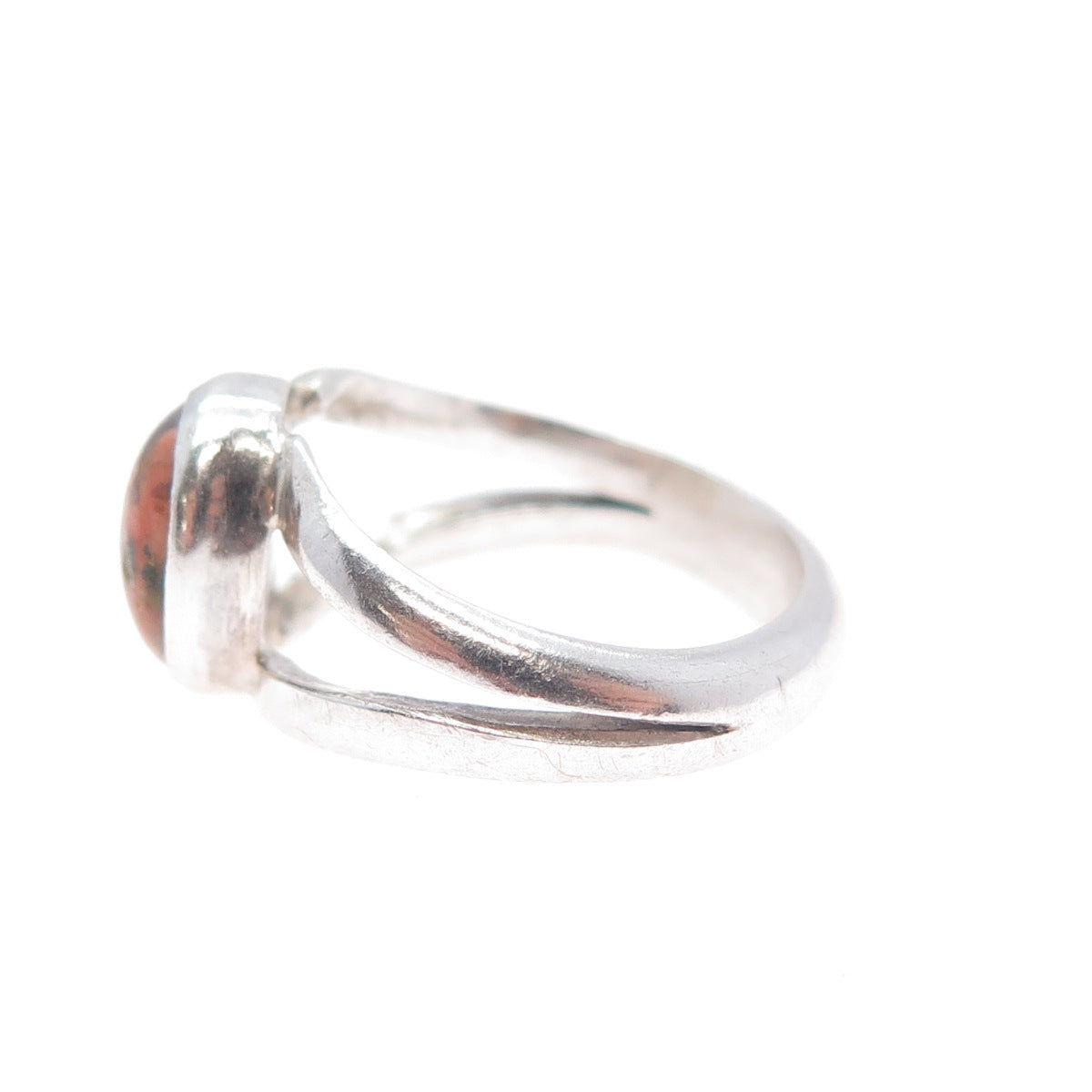 Old Pawn 925 Sterling Silver Vintage Southwestern Unakite Tribal Ring Size 5.25
