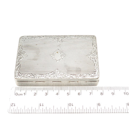 800 Silver Antique Art Deco Austria KTA Artisan Engraved Cigarette Case