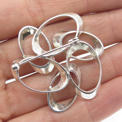 ANDREAS DAUB 835 Silver Vintage West Germany Modenrist Pin Brooch