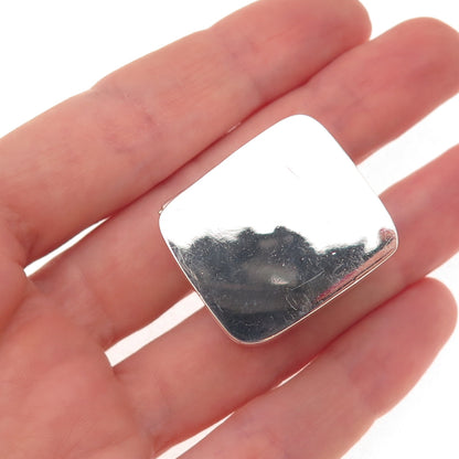 925 Sterling Silver Vintage Mexico Real Black Onyx Pill / Snuff Box