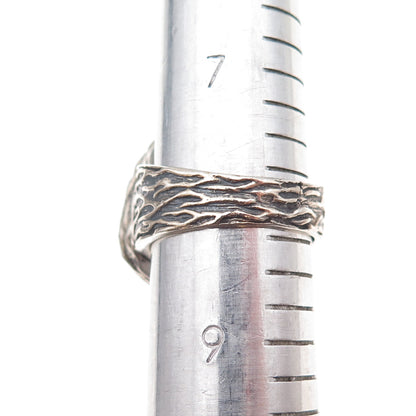 Silpada 925 Sterling Silver Vintage Olive Green Glass Oxidized Ring Size 8.25
