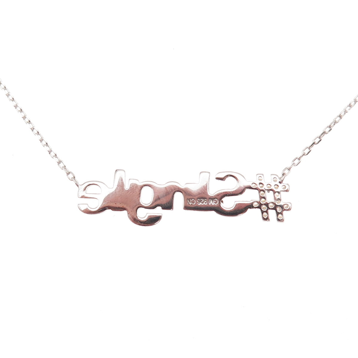 925 Sterling Silver Round-Cut C Z #Single Cable Chain Necklace 16-18"