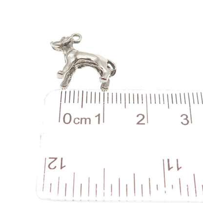 925 Sterling Silver Vintage Rhodesian Ridgeback Dog 3D Mini Charm Pendant