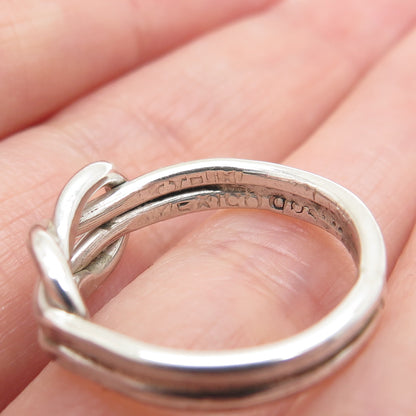 925 Sterling Silver Vintage Mexico Mariner Love Knot Ring Size 5