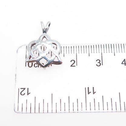 925 Sterling Silver Vintage Celtic Knot Minimalist Charm Pendant