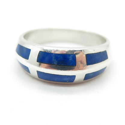 CLYDE DUNEIER CID 925 Sterling Silver Vintage Real Lapis Lazuli Ring Size 9