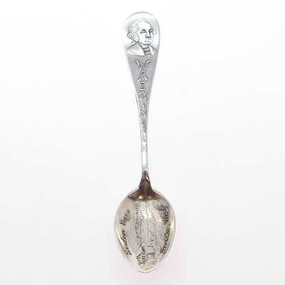 JOSEPH MAYER Sterling Antique Art Deco Washington States & Cities Coffee Spoon