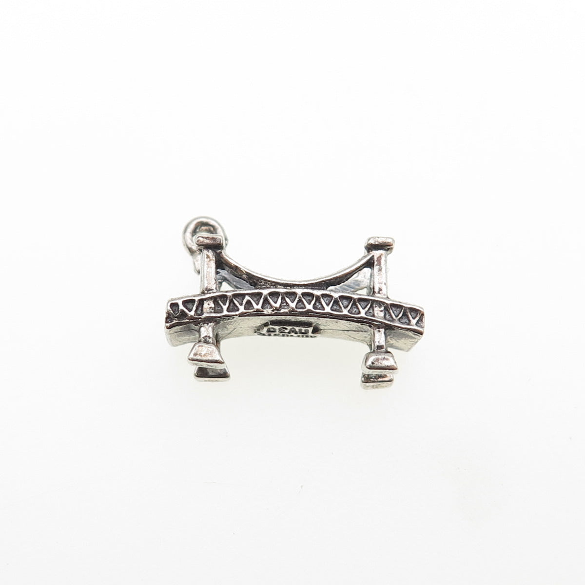 BEAU 925 Sterling Silver Vintage St. Lawrence Seaway Bridge Mini 3D Pendant