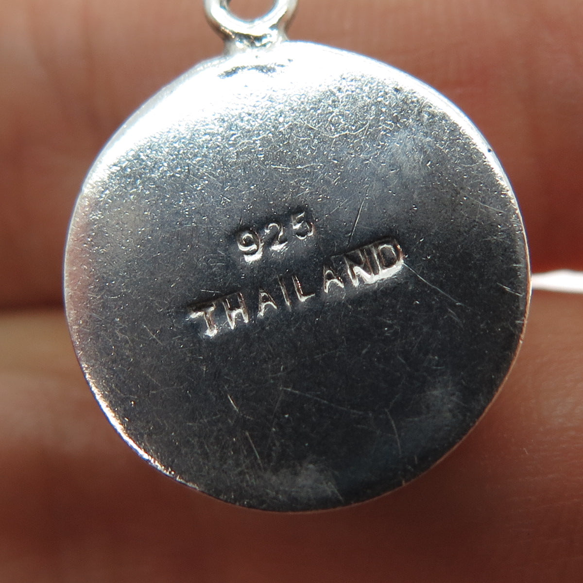 925 Sterling Silver Vintage Baseball Oxidized Mini Charm Pendant