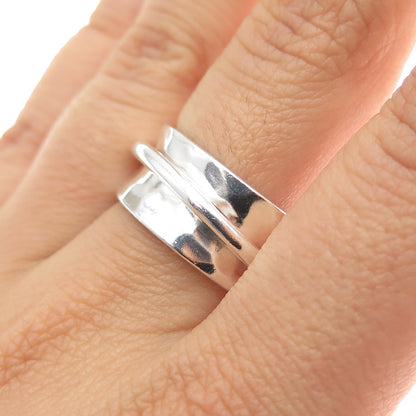 DOMINIQUE DINOUART 925 Sterling Vintage Mexico Modernist Rotating Ring Size 9