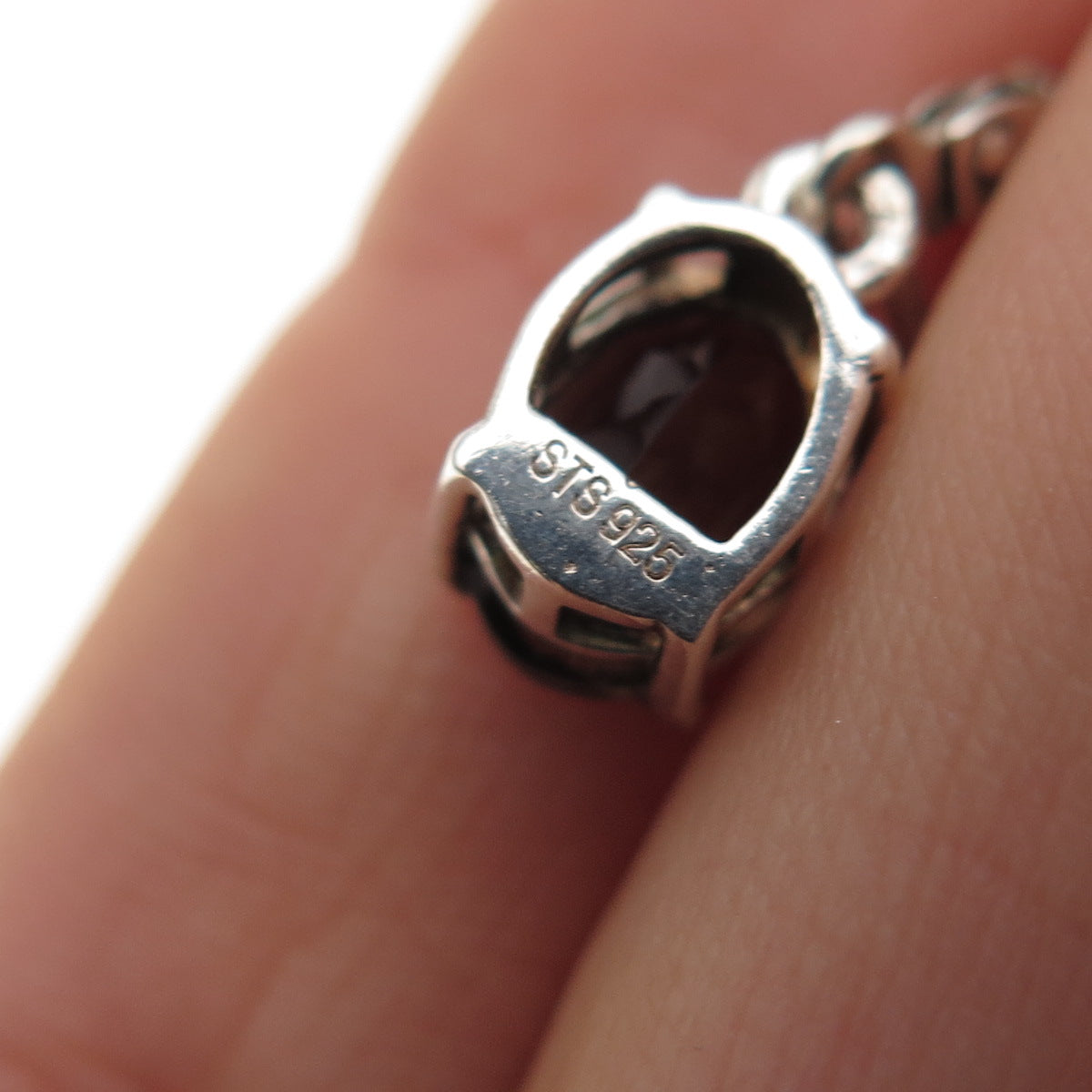 CHUCK CLEMENCY 925 Sterling Silver Real Smoky Quartz Dangle Earrings