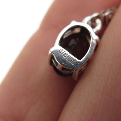 CHUCK CLEMENCY 925 Sterling Silver Real Smoky Quartz Dangle Earrings