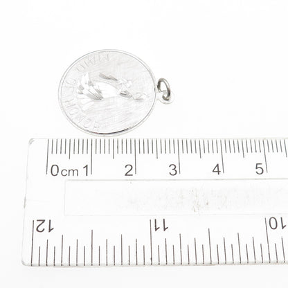 925 Sterling Silver Vintage Engraved Maid of Honor Charm Pendant