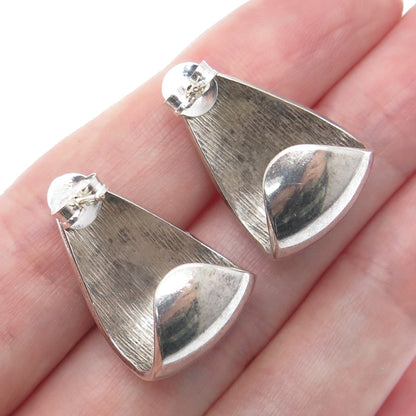 CIANI 925 Sterling Silver Vintage Modernist Wavy Earrings