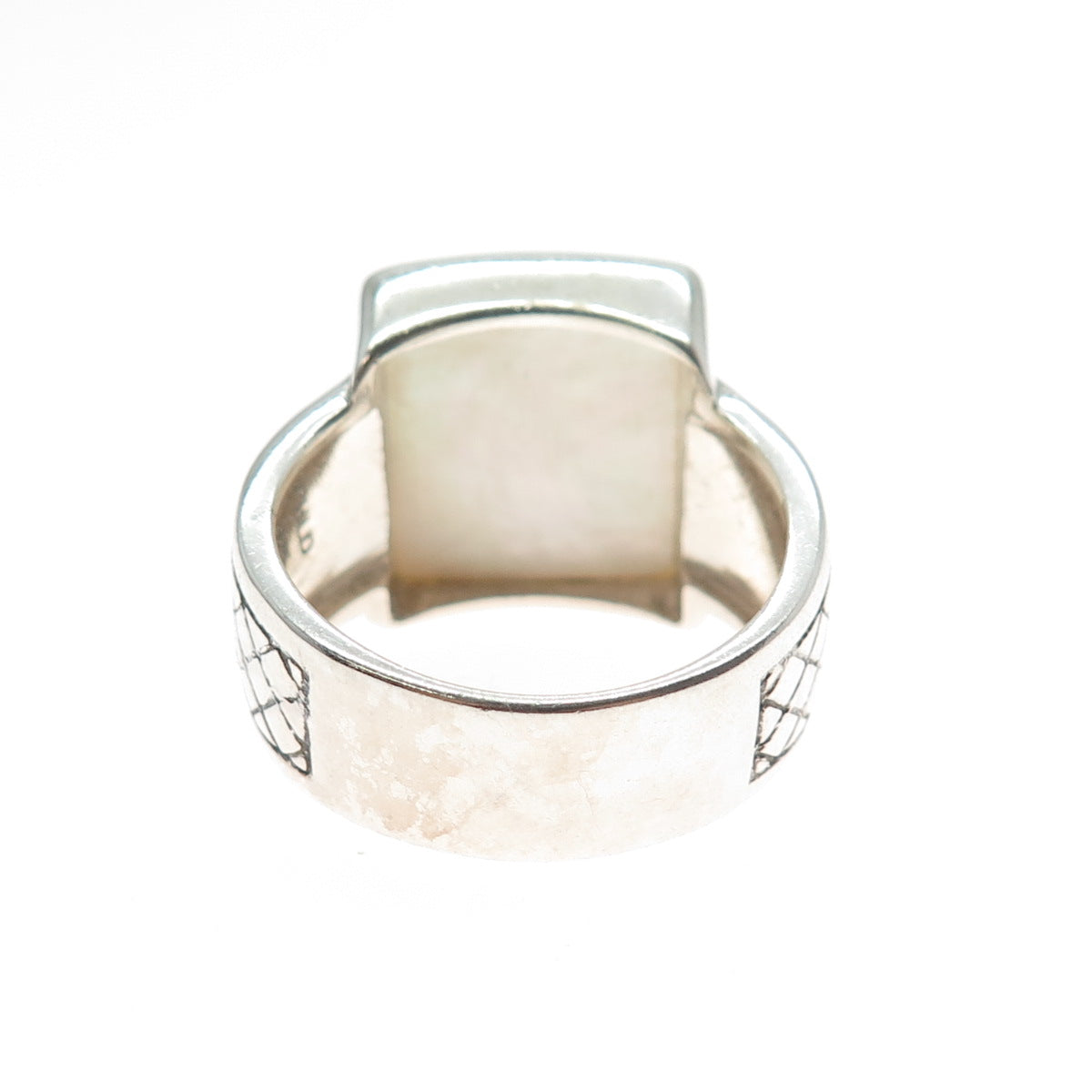 PHLD PlayHardLookDope 925 Sterling Silver Real MOP Ring Size 11