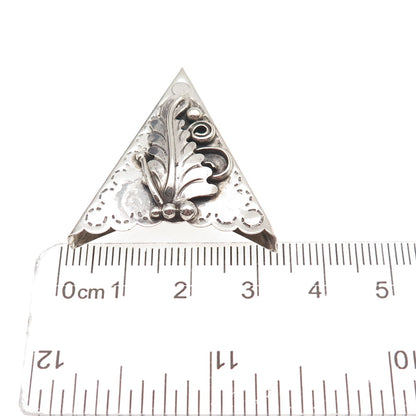 Old Pawn 925 Sterling Silver Vintage Southwestern Feather Tribal Belt Tip