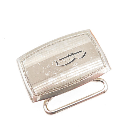 Hickok 925 Sterling Silver Antique Art Deco Letter B Initial Belt Buckle