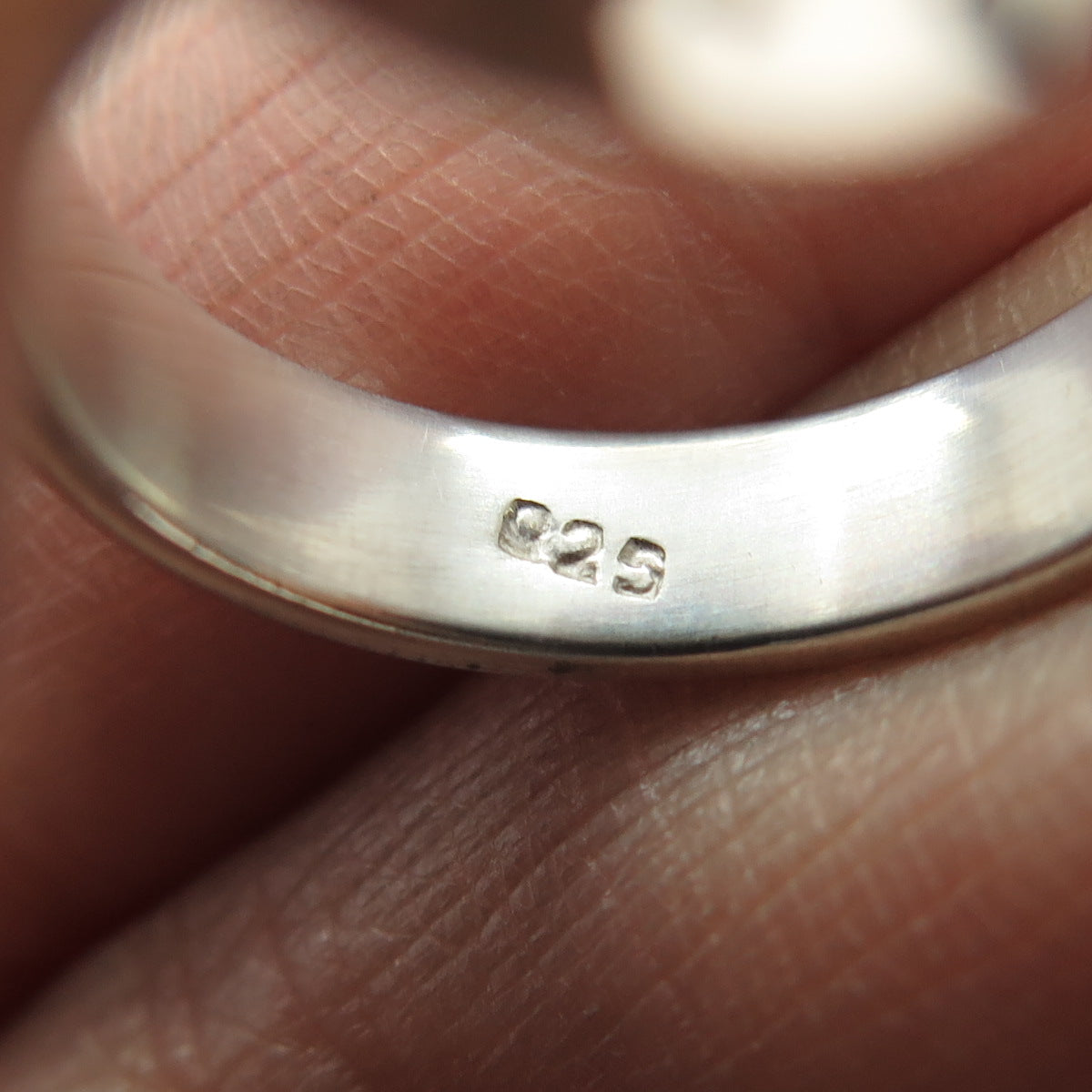 925 Sterling Silver Real Checkered Lemon Citrine Gemstone Dome Ring Size 6.75