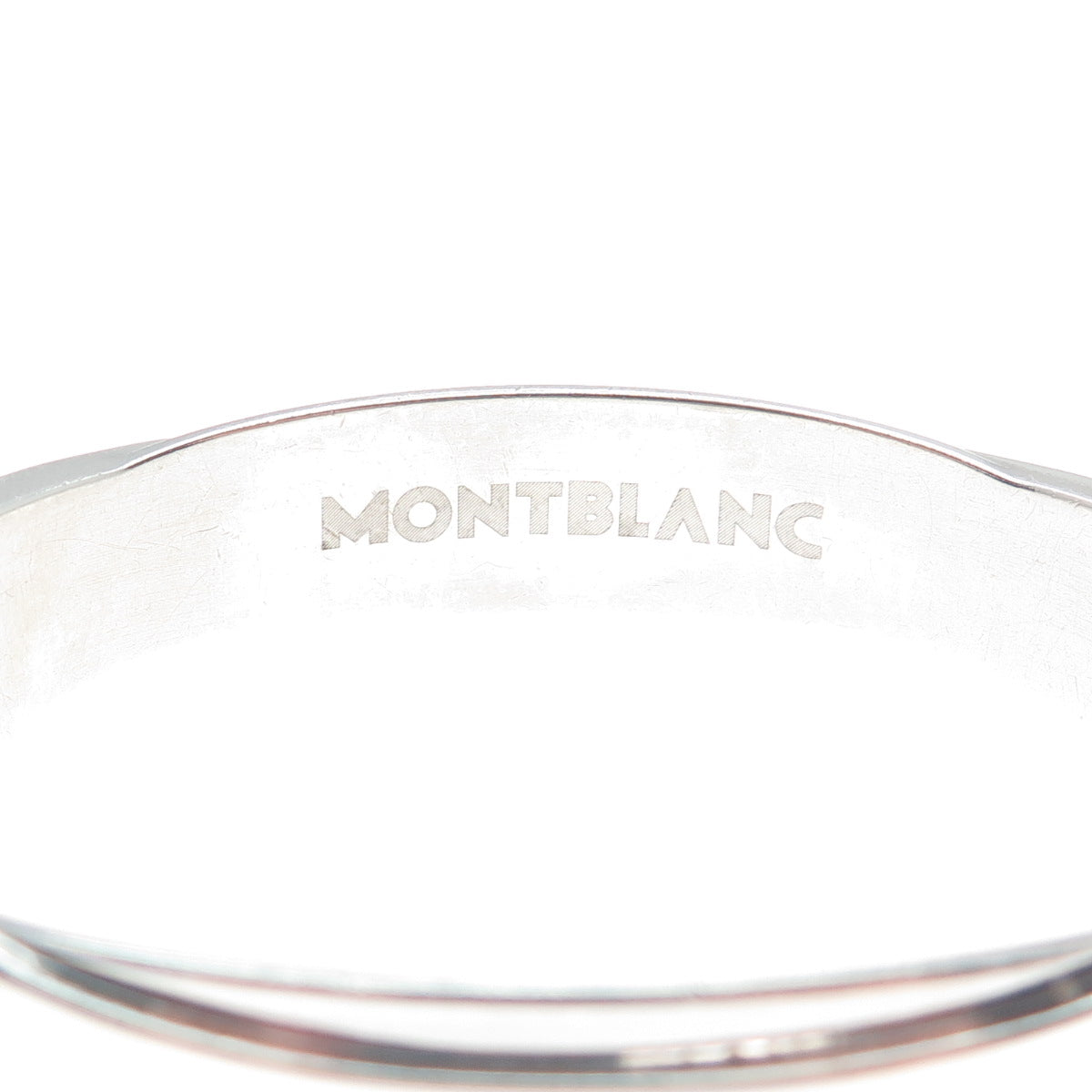 MONTBLANC 925 Sterling Silver Vintage Crisscross Bangle Bracelet 7"