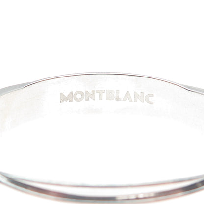 MONTBLANC 925 Sterling Silver Vintage Crisscross Bangle Bracelet 7"