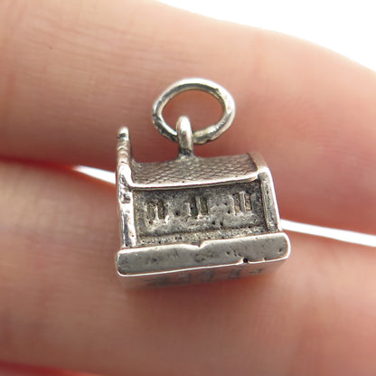 925 Sterling Silver Antique Art Deco "1565 Mission Nombre de Dios" Charm Pendant