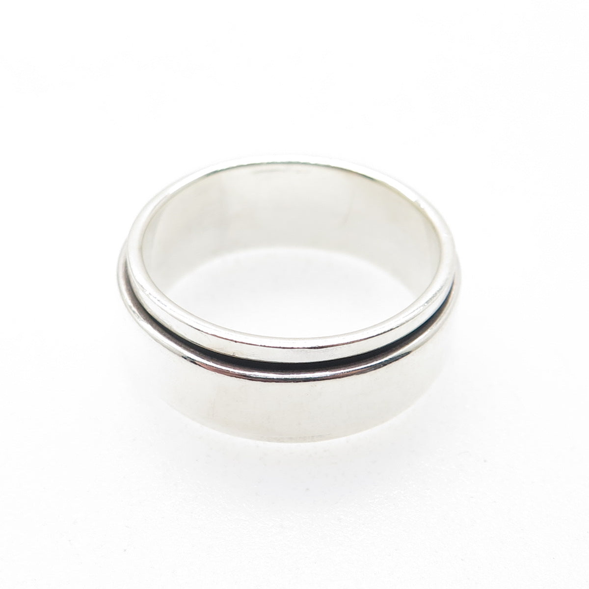 925 Sterling Silver Vintage Rotating Band Ring Size 9.75
