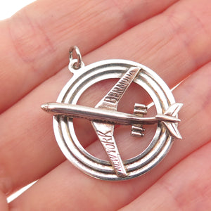 Payton Pepper & Sons Sterling Vintage '69 Birmingham NY Bermuda Airplane Pendant
