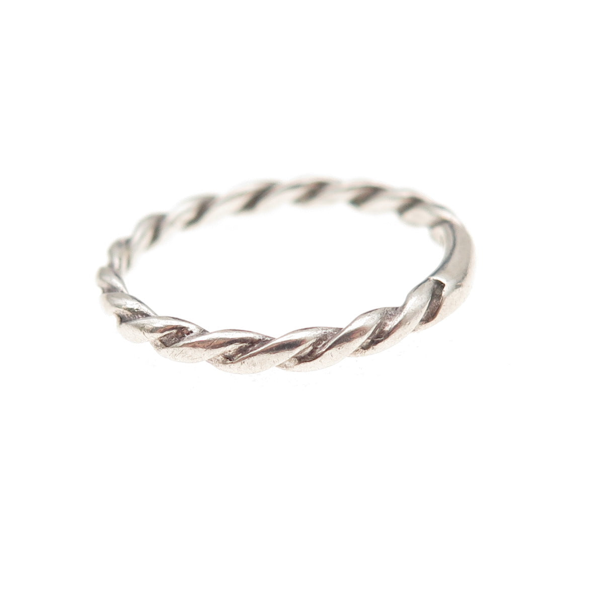 Carolyn Pollack 925 Sterling Silver Vintage Twisted Oxidized Band Ring Size 6.5