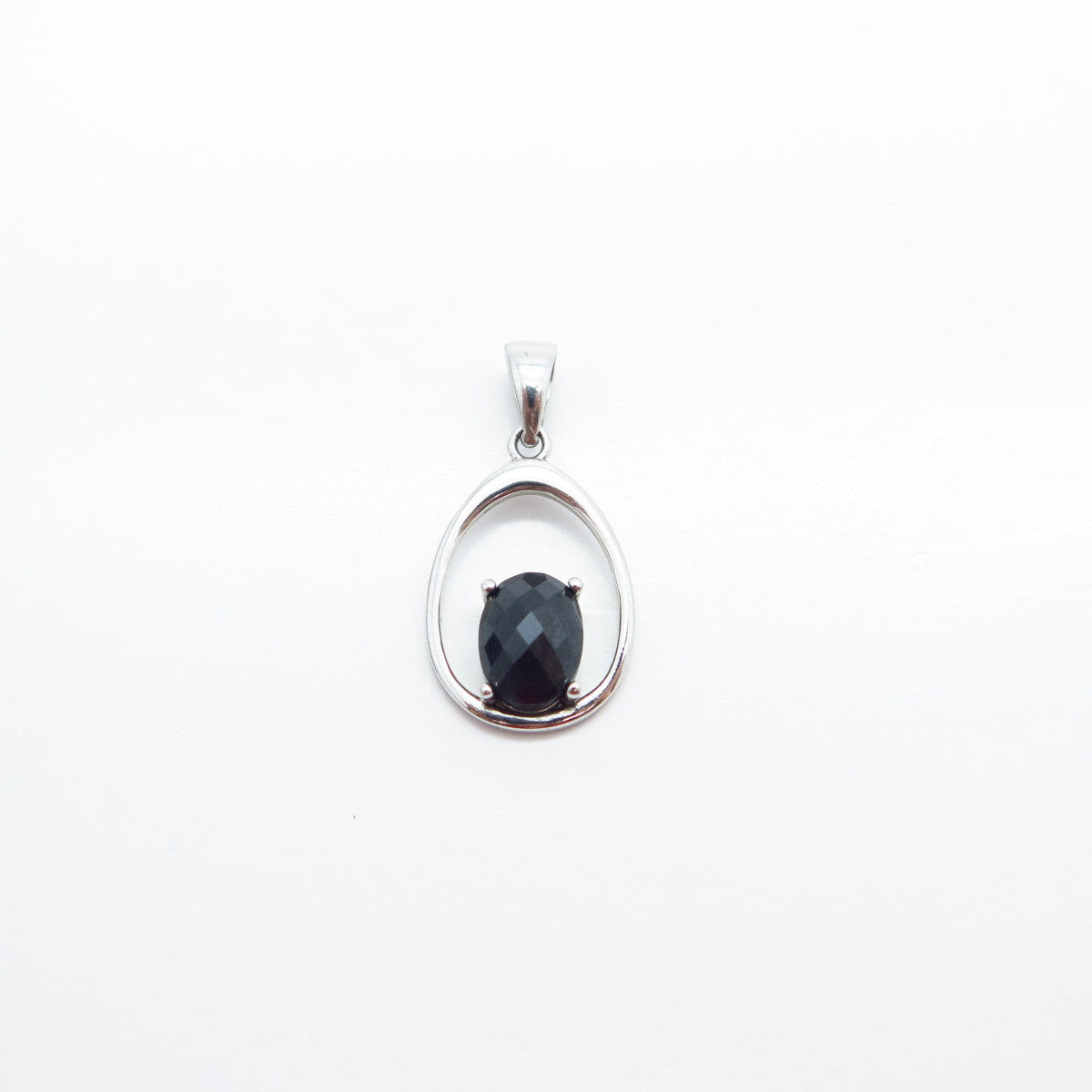 925 Sterling Silver Lab-Created Sapphire Pendant